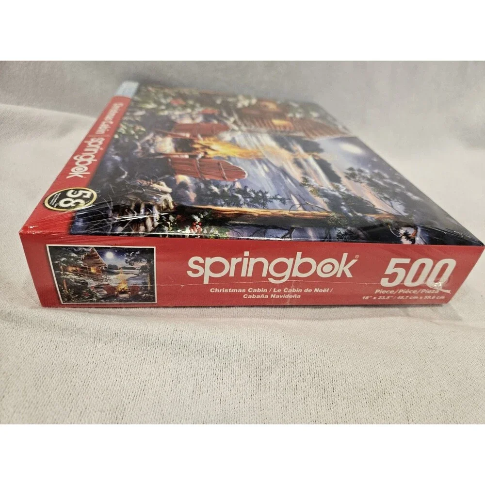 Springbok Christmas Cabin 500 PC NEW Jigsaw Puzzle By Dona Gelsinger 2022 Unopen